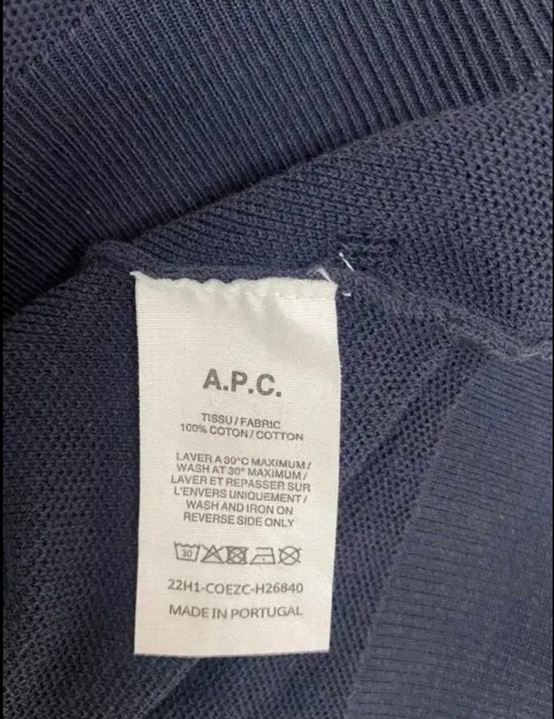 아페쎄 A.P.C. 자수 폴로 티셔츠 S 상품이미지5