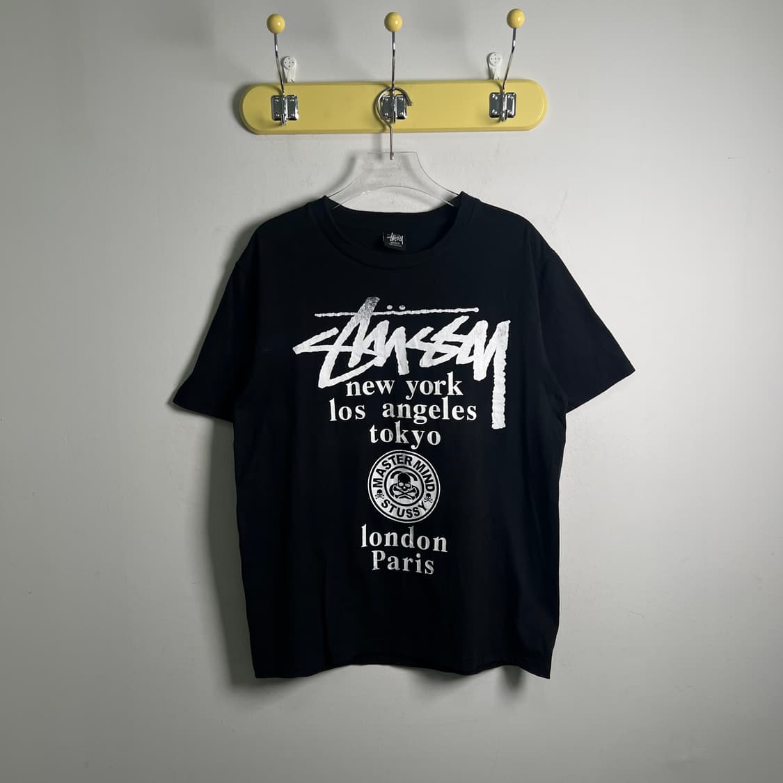 스투시 x 마스터 마인드 월드투어 블랙 반팔 티셔츠 M 상품이미지1