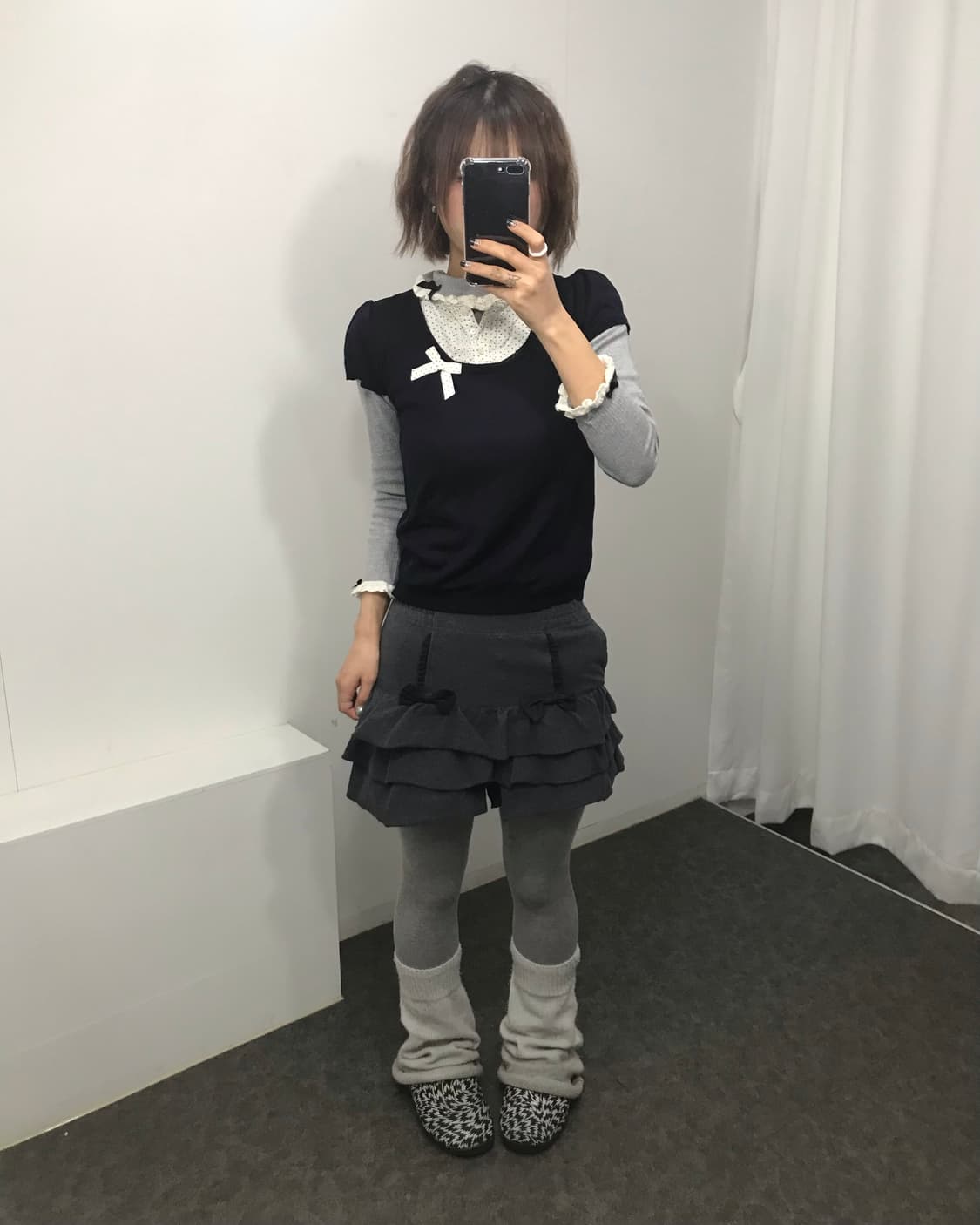 No. 무채색 레이어드 리본 Setྀི 상품이미지3