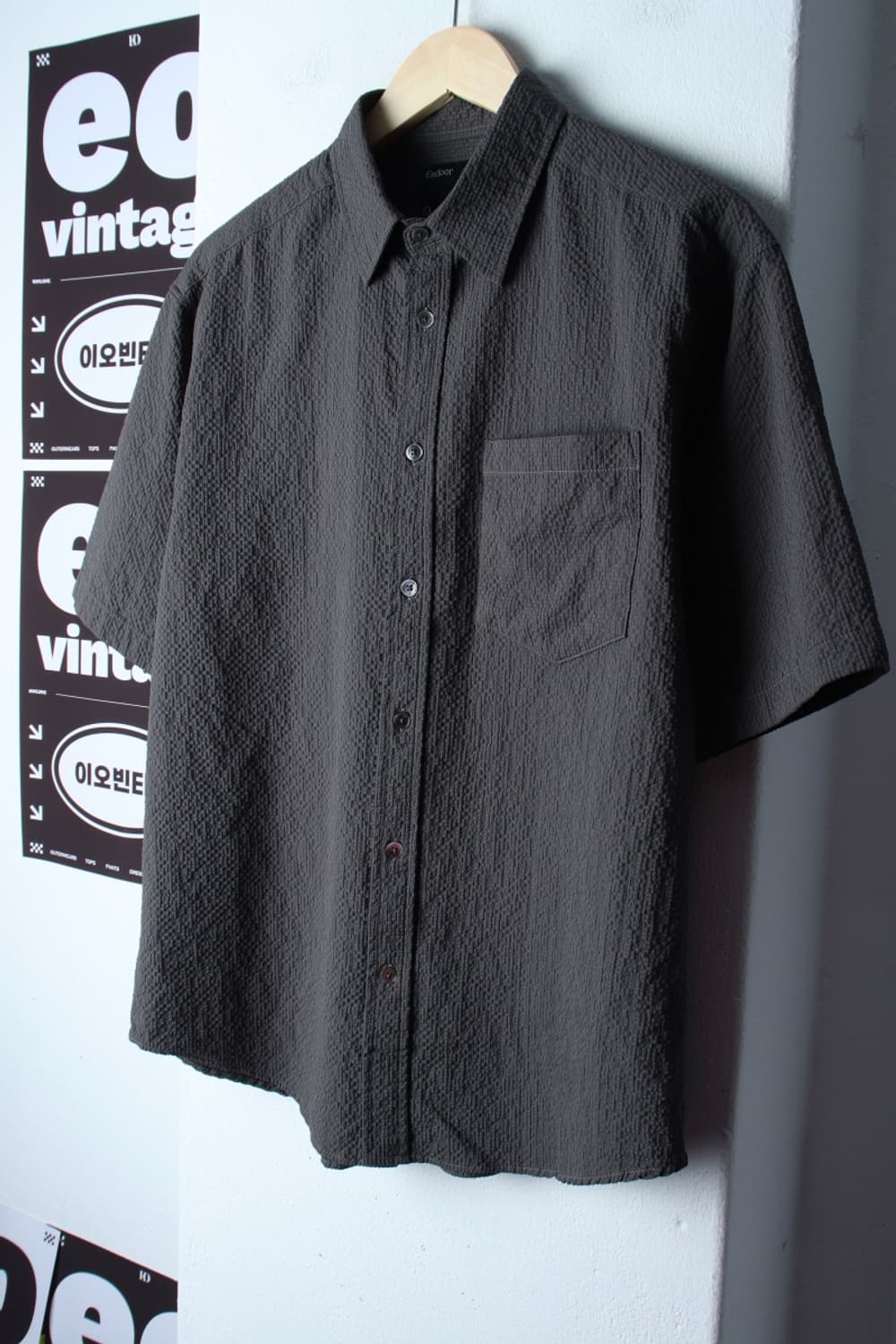 (L-XL) 엔도어 반팔 카라 티셔츠 셔츠 남방 시어서커-H3H33794 상품이미지1