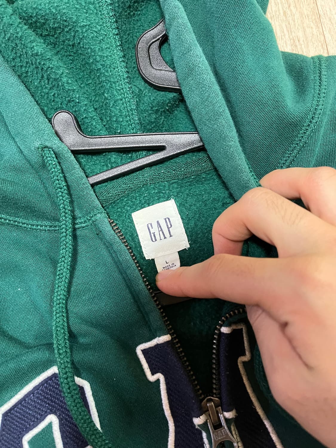 Gap 갭 후드집업 그린 L  상품이미지2