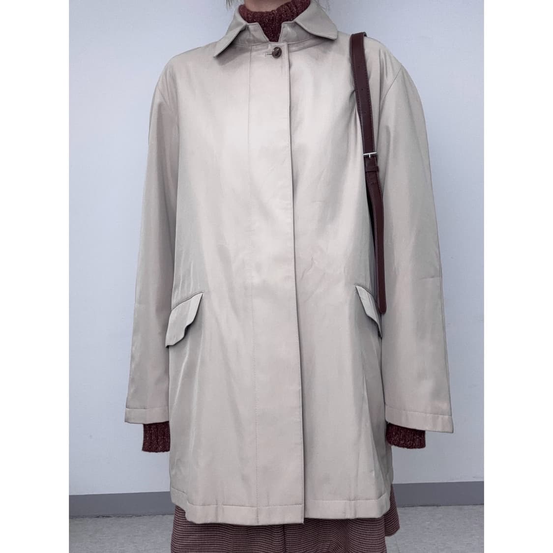 빈티지 연베이지 코트 점퍼 상품이미지2