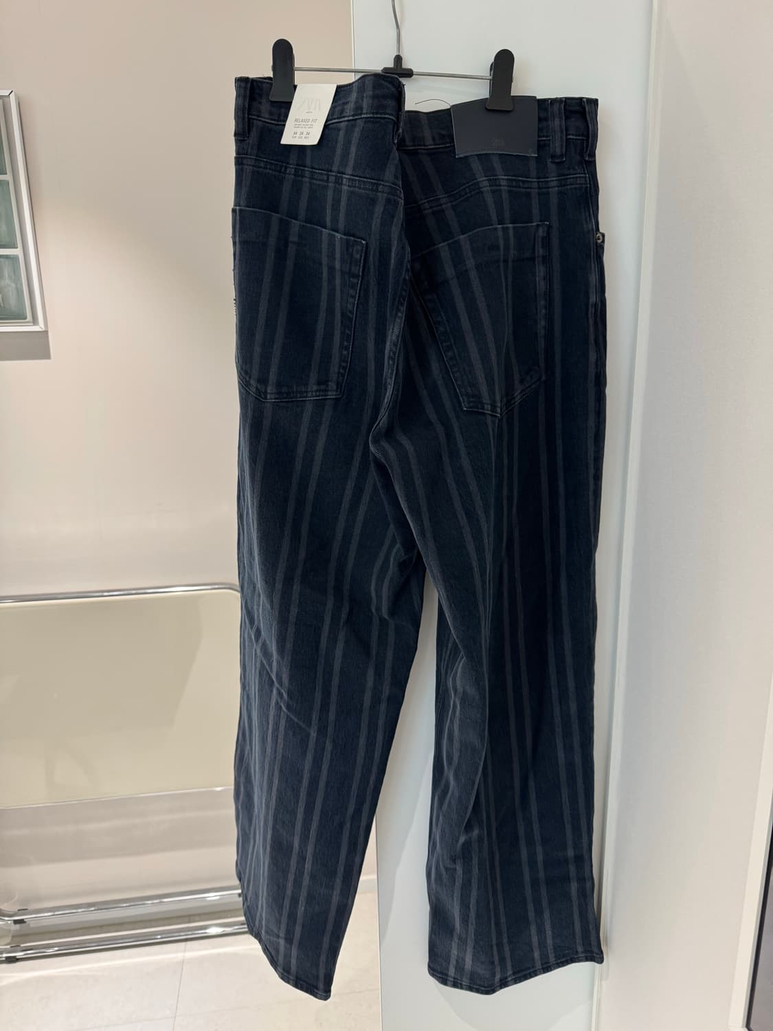 스트라이프 와이드 데님 팬츠 EUR44 새상품 상품이미지1