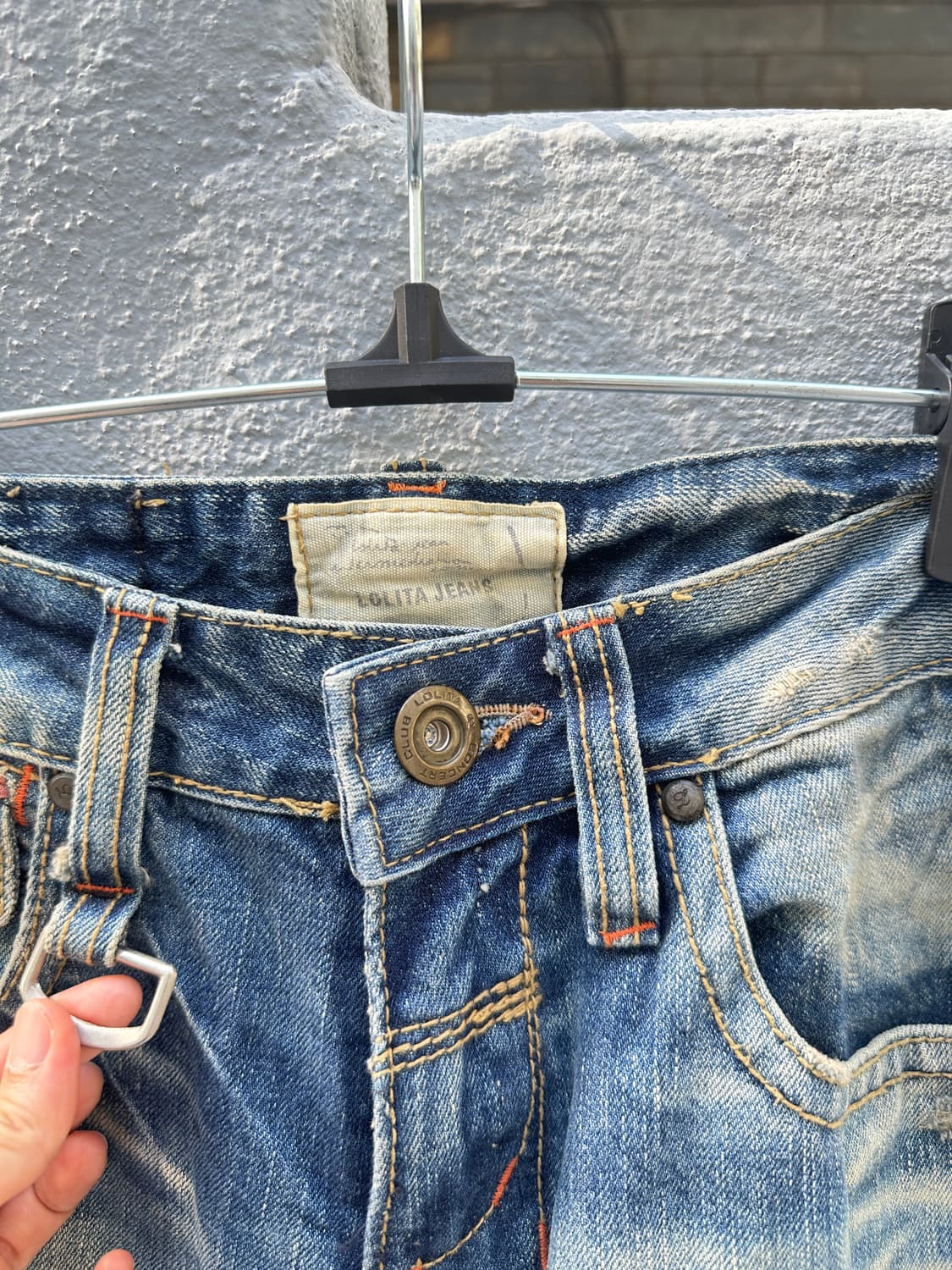 Lolita jeans damaged low rise straight d 상품이미지8