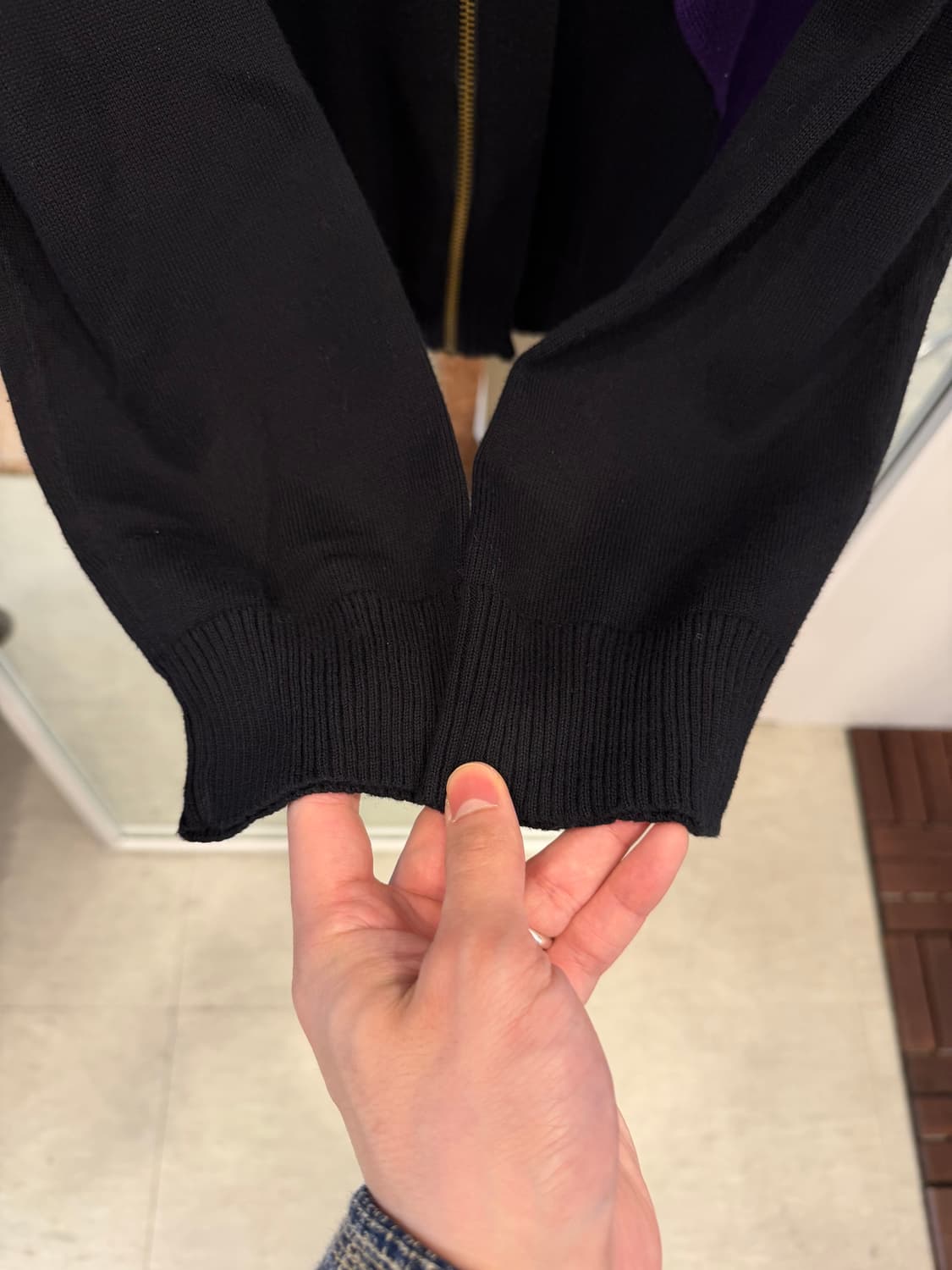 Lauren ralph lauren 로렌 랄프로렌 자수 로고 니트 집업 상품이미지3