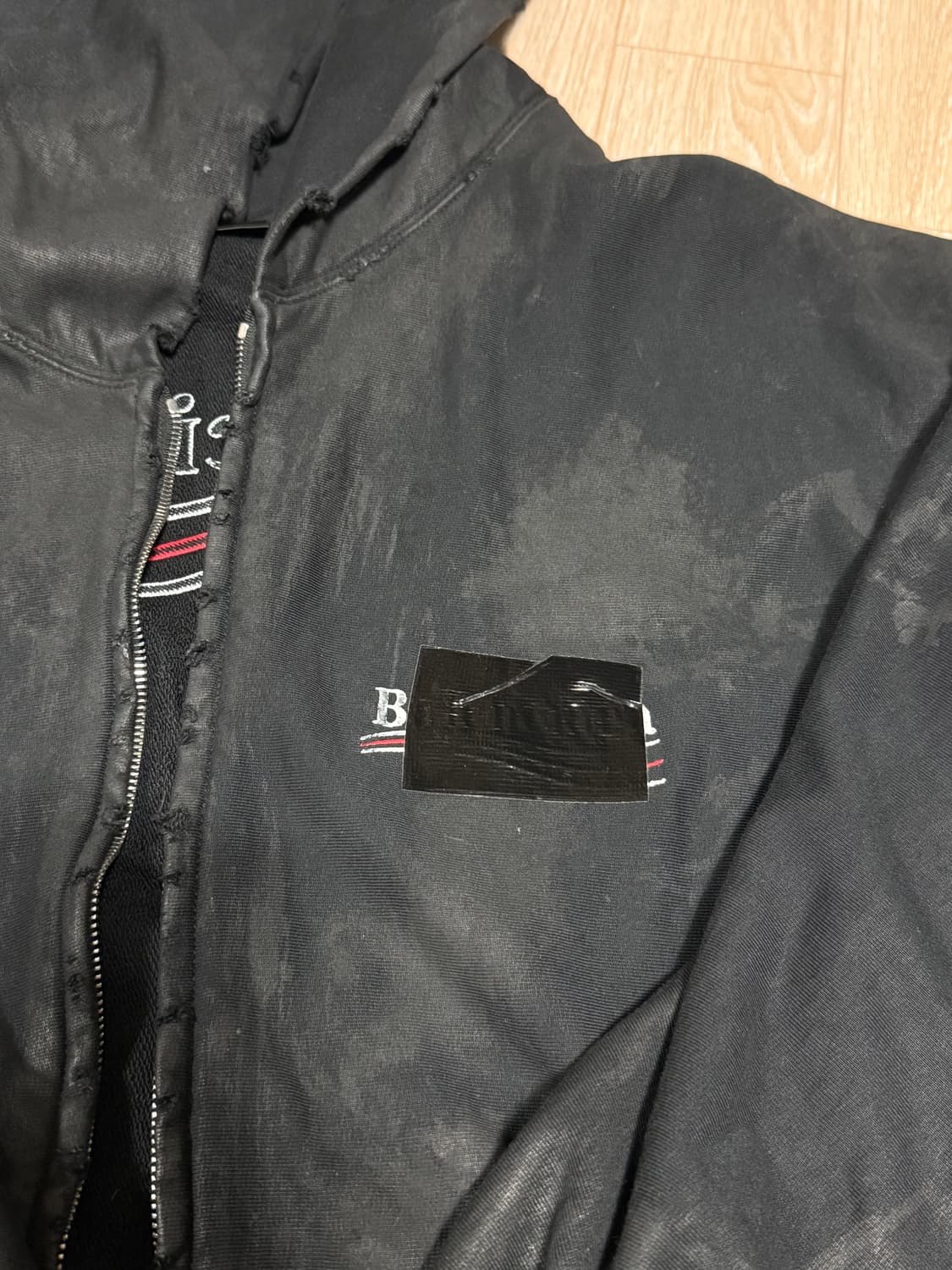 (XL) 발렌시아가 개퍼 후드집업 스몰핏  상품이미지2