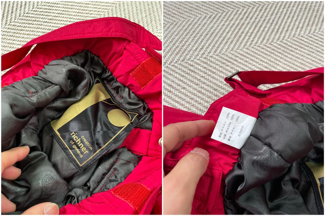 리히너 오브 제네바 버건디 스노우 오버올 팬츠 J03217 상품이미지10