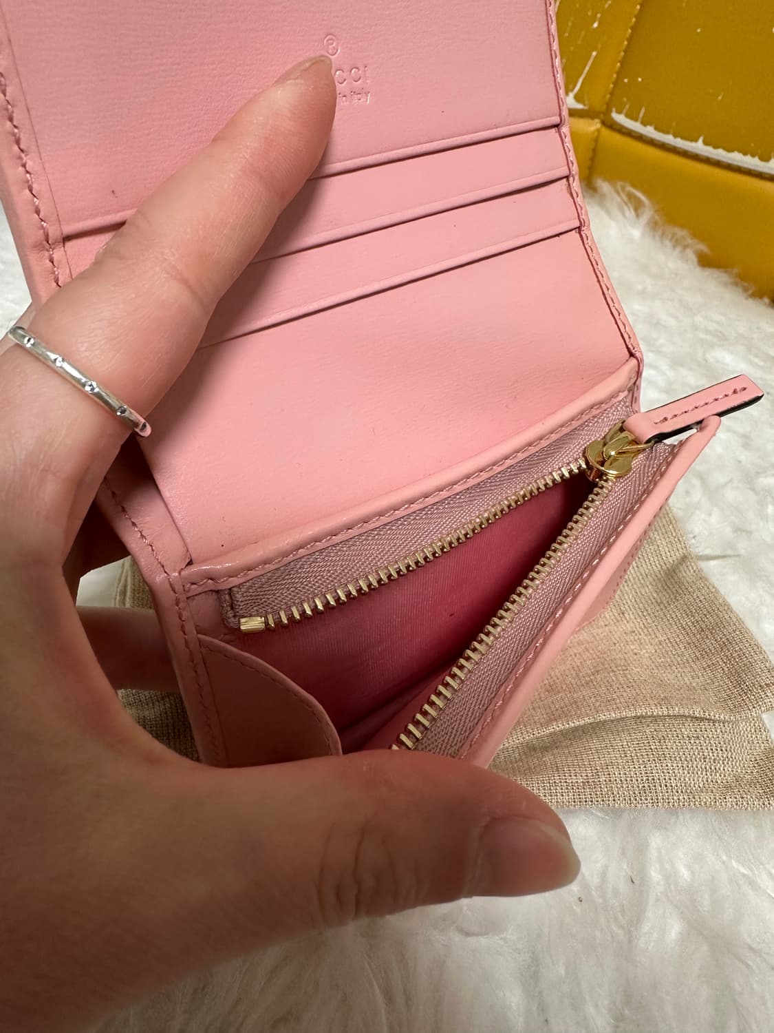구찌 홀스빗 핑크 반지갑 상품이미지7
