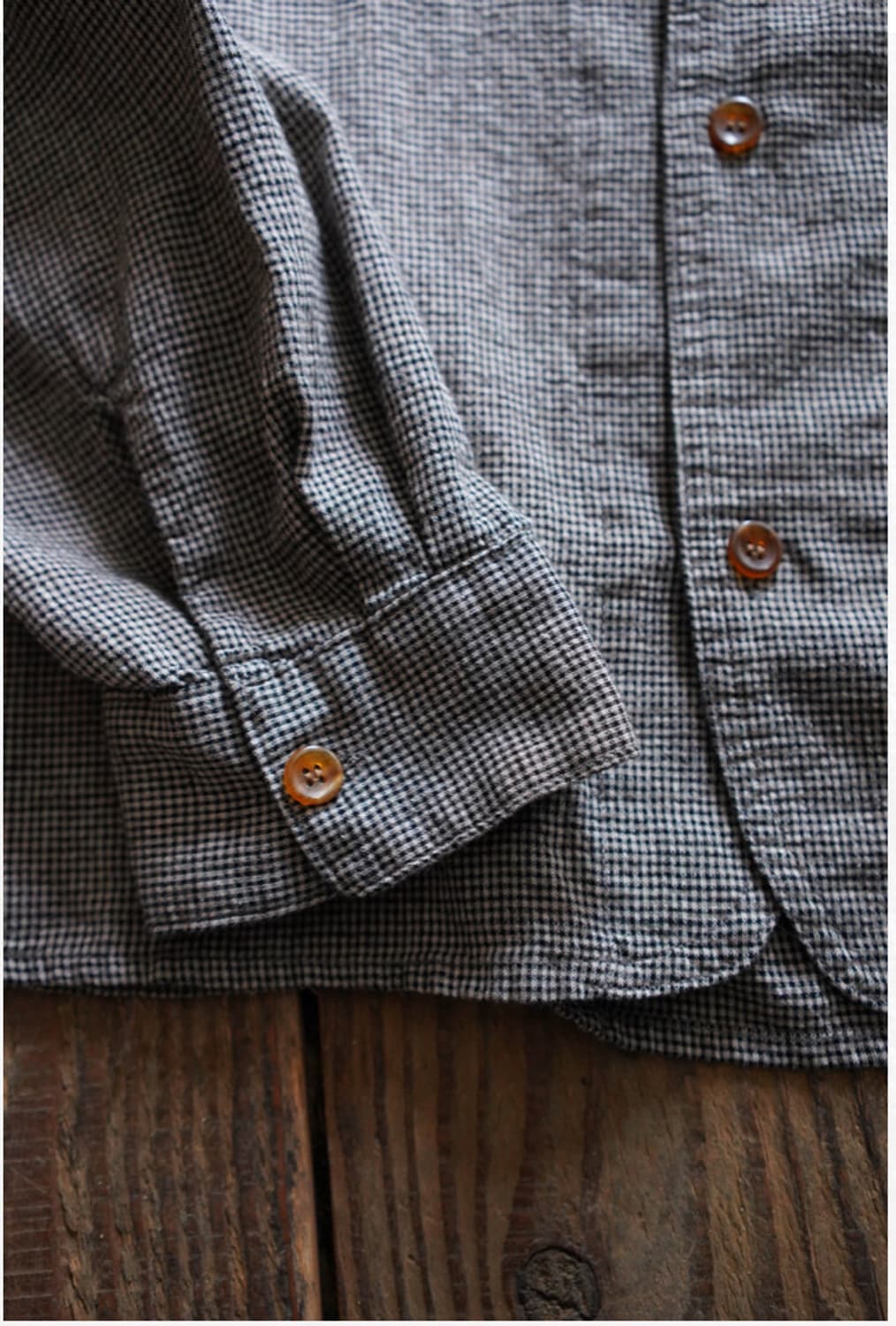 Ville check shirts (Bk / White) 상품이미지3