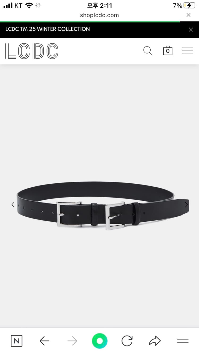 LCDC 더블 버클 레더 벨트 상품이미지2