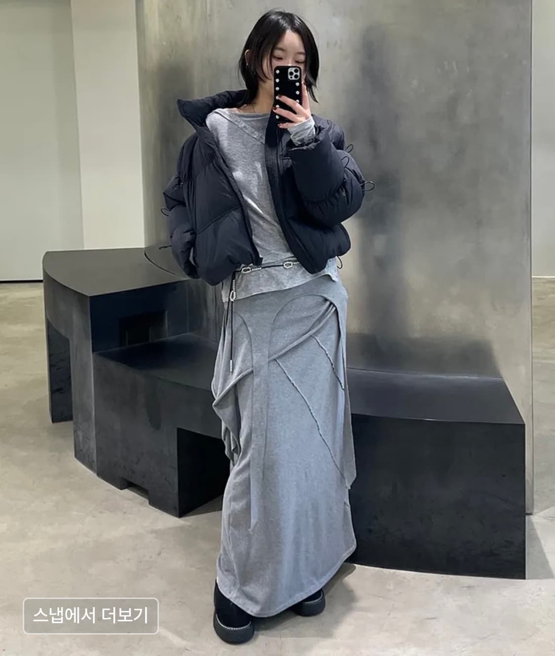 다이애그널 패딩 STOPPER SHORT PADDING (black) 상품이미지7