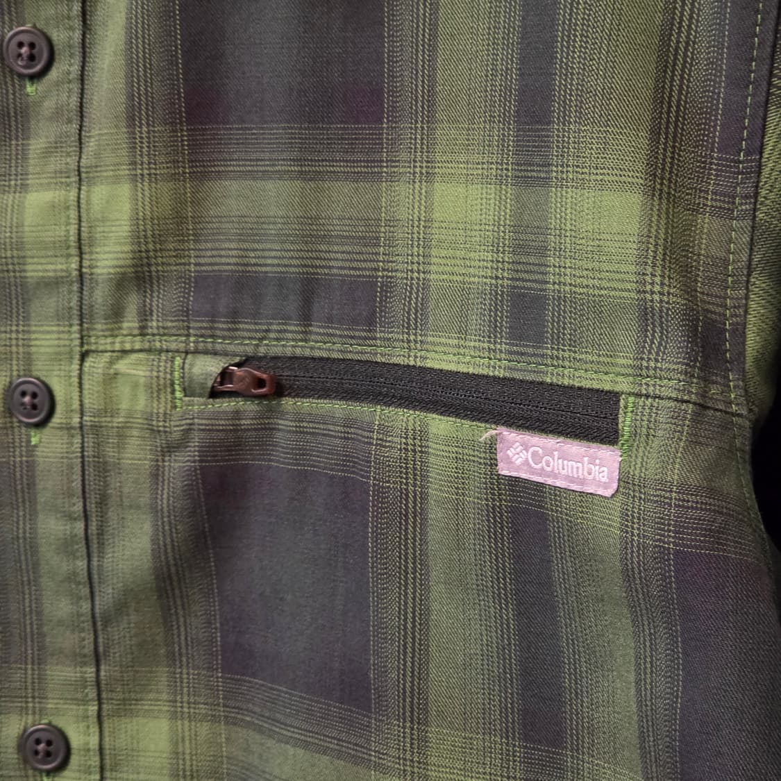 컬럼비아 그린 체크 셔츠 상품이미지3