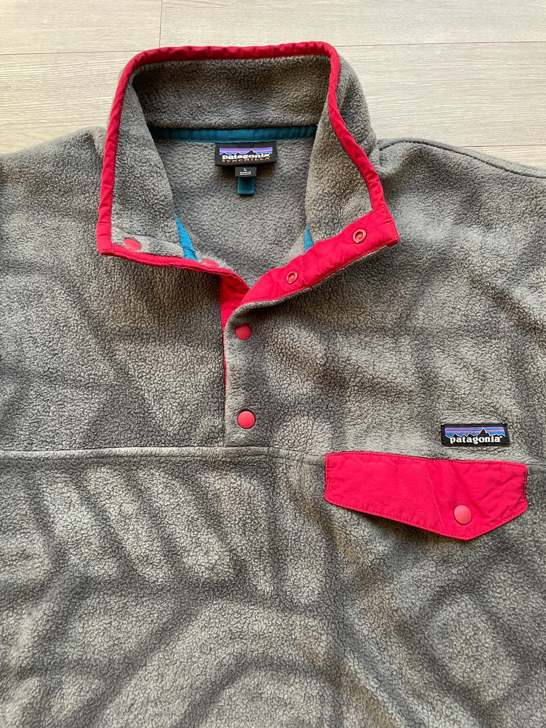파타고니아 신칠라 아즈텍 그레이 레드 플리스 빈티지 patagonia 상품이미지4