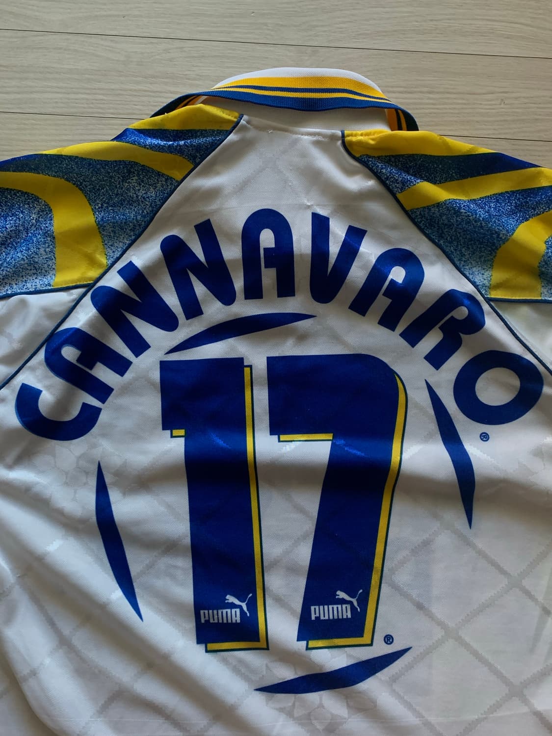1995/97 푸마 파르마AC 홈 풋볼 셔츠 No.17 파비로 칸나바로 상품이미지9