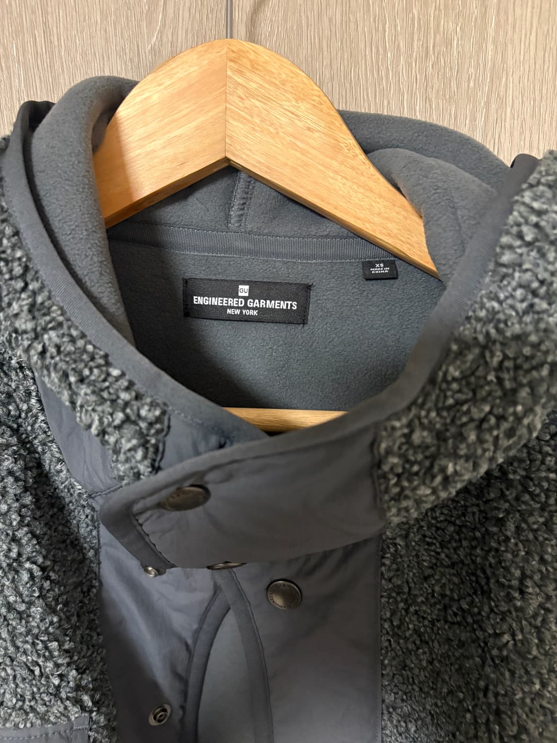 Gu 지유 엔지니어드가먼츠 엔가 플리스 후리스 xs 그레이 상품이미지3