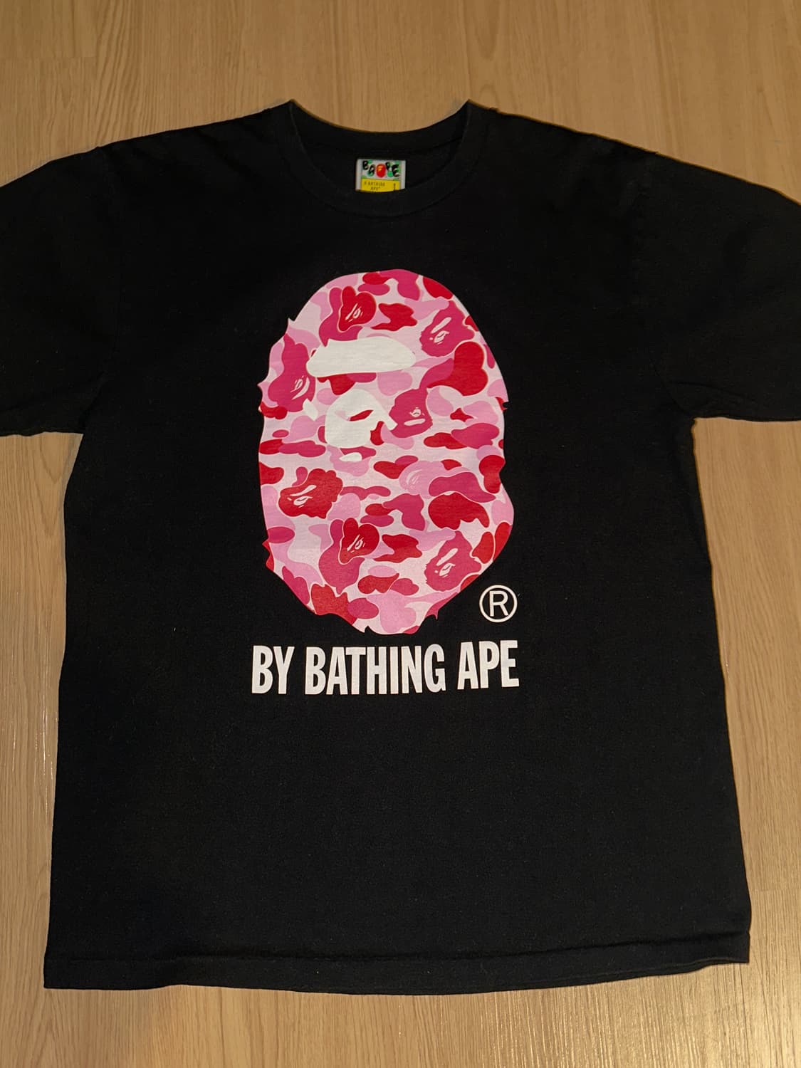 베이프 bape abc 핑크 카모 반팔 티셔츠 라지 L 상품이미지1