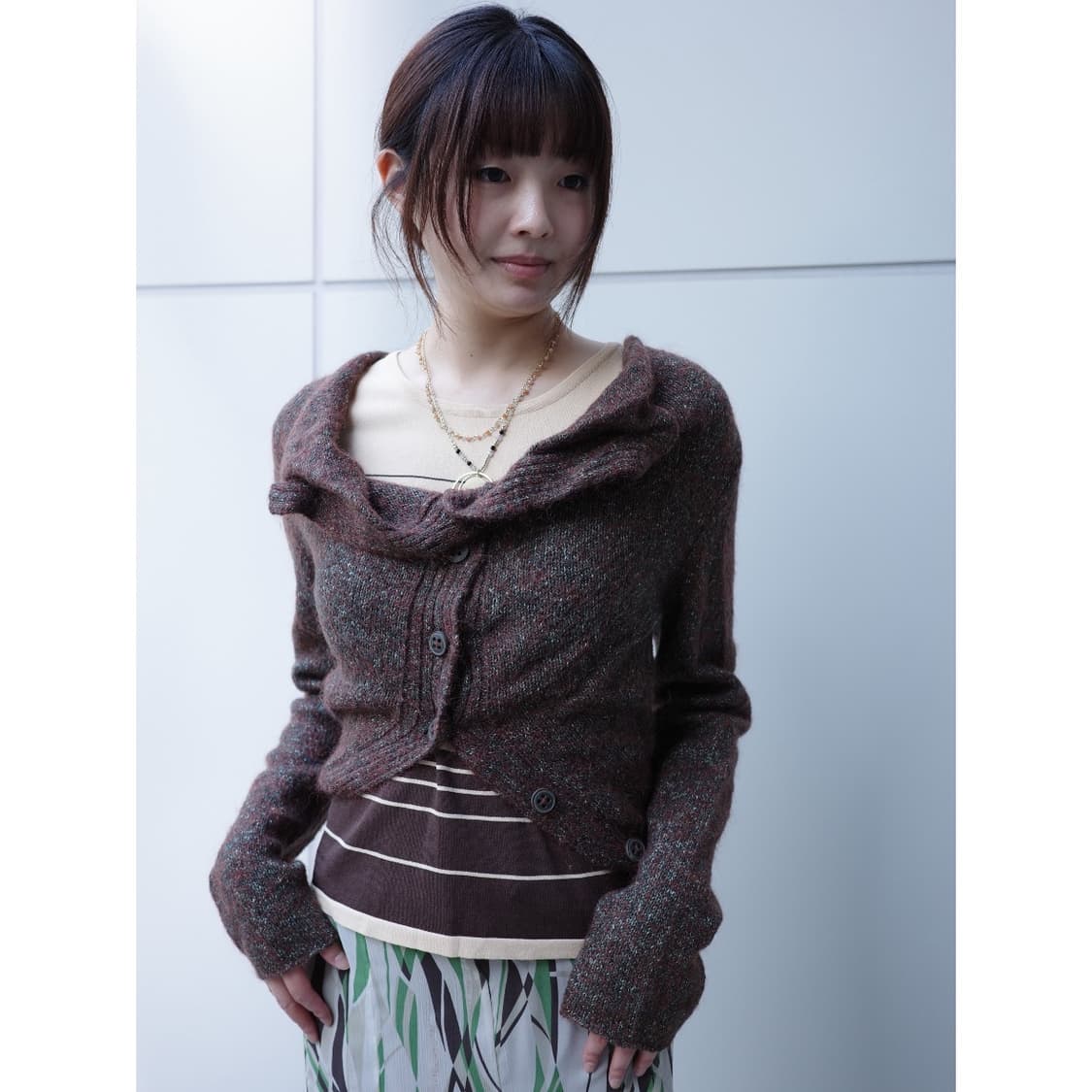 빈티지 브라운 니트 가디건 상품이미지1