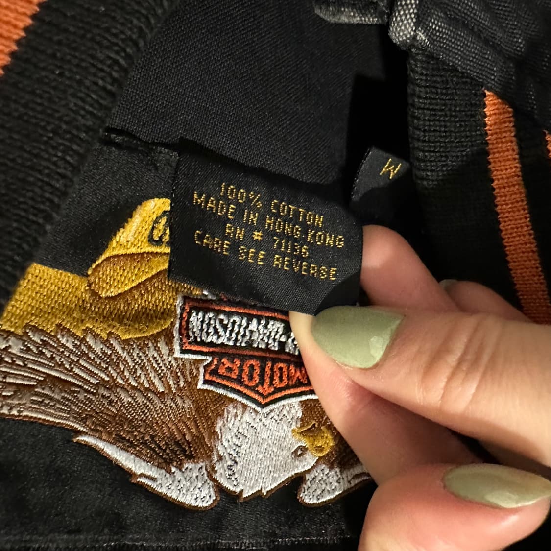 할리데이비슨 바시티 레이싱 자켓 4포켓 레터링 로고 배색 디테일 블랙 상품이미지7