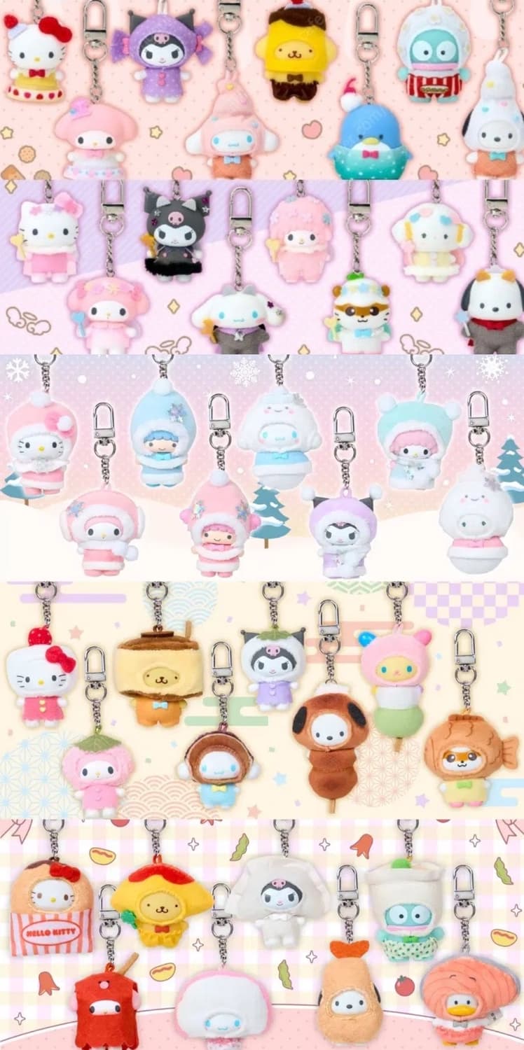 산리오 치비토모 2,3탄 디저트 천사악마 눈의정령 화과자 반찬 키티 폼폼 상품이미지3