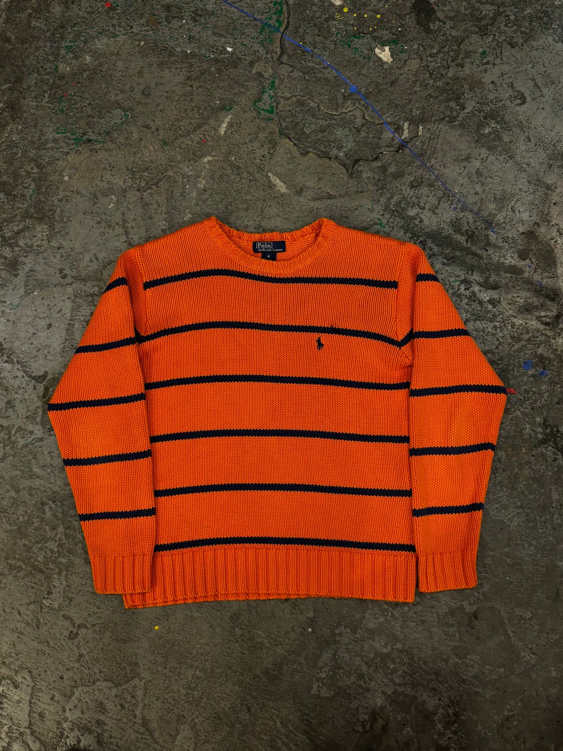 폴로 오렌지 스트라이프 니트 상품이미지7