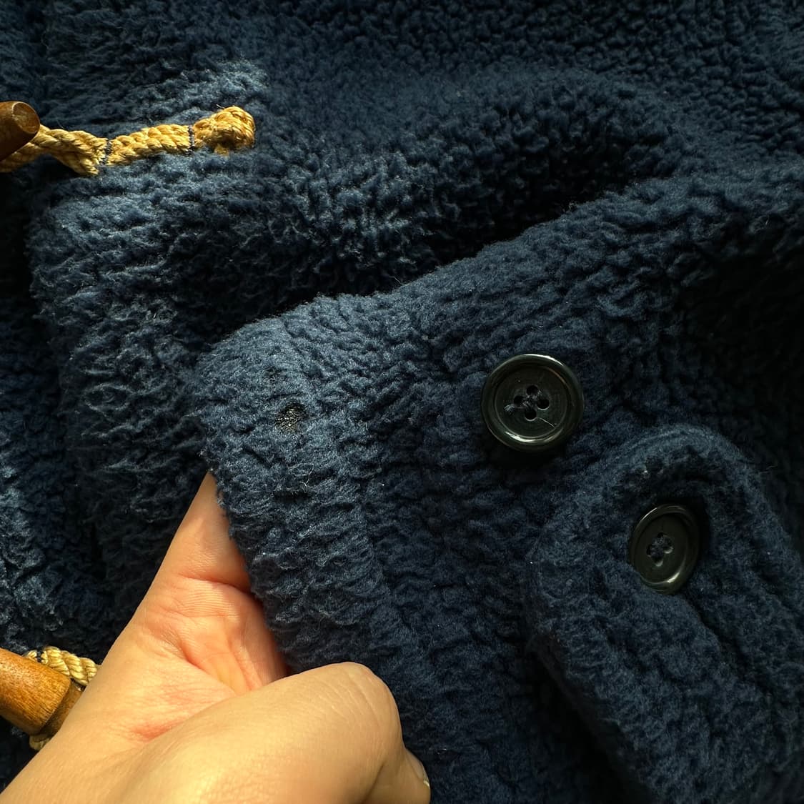 베이프 포스트오버롤즈 플리스 더플 코트 상품이미지9