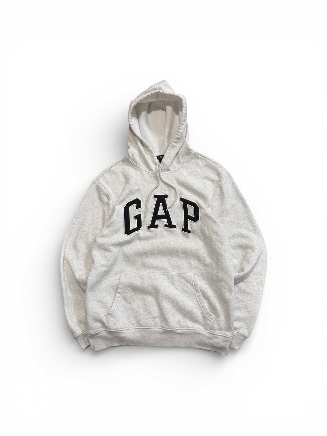 GAP 오리지널 화이트 크림 멜란지 기모 후드티 상품이미지1