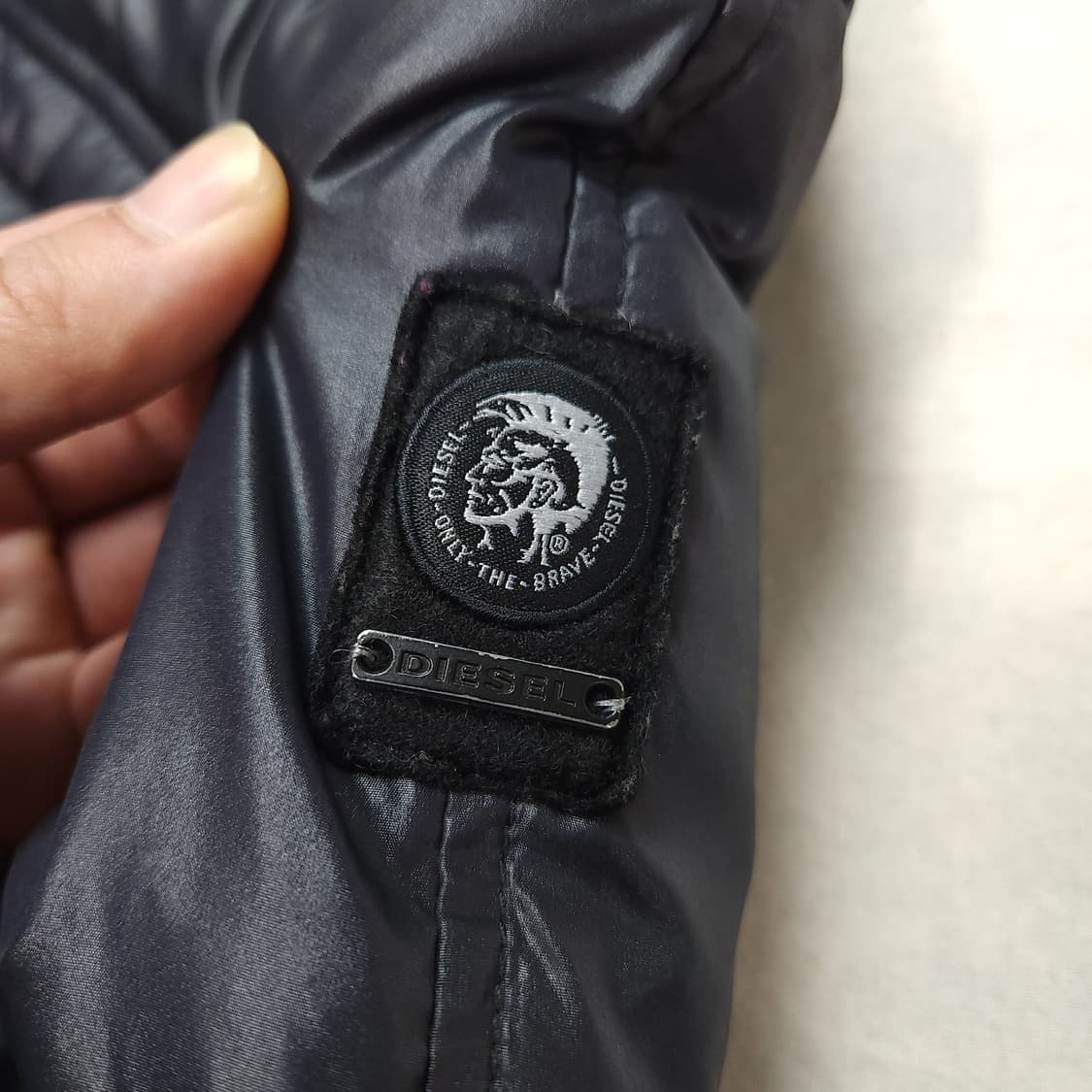 [S] 디젤 네이비 니일론 남여 숏패딩 (~90) 상품이미지7