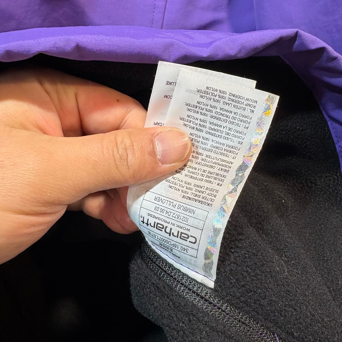 [M] CARHARTT 칼하트 퍼플 아노락 후드 자켓 상품이미지9