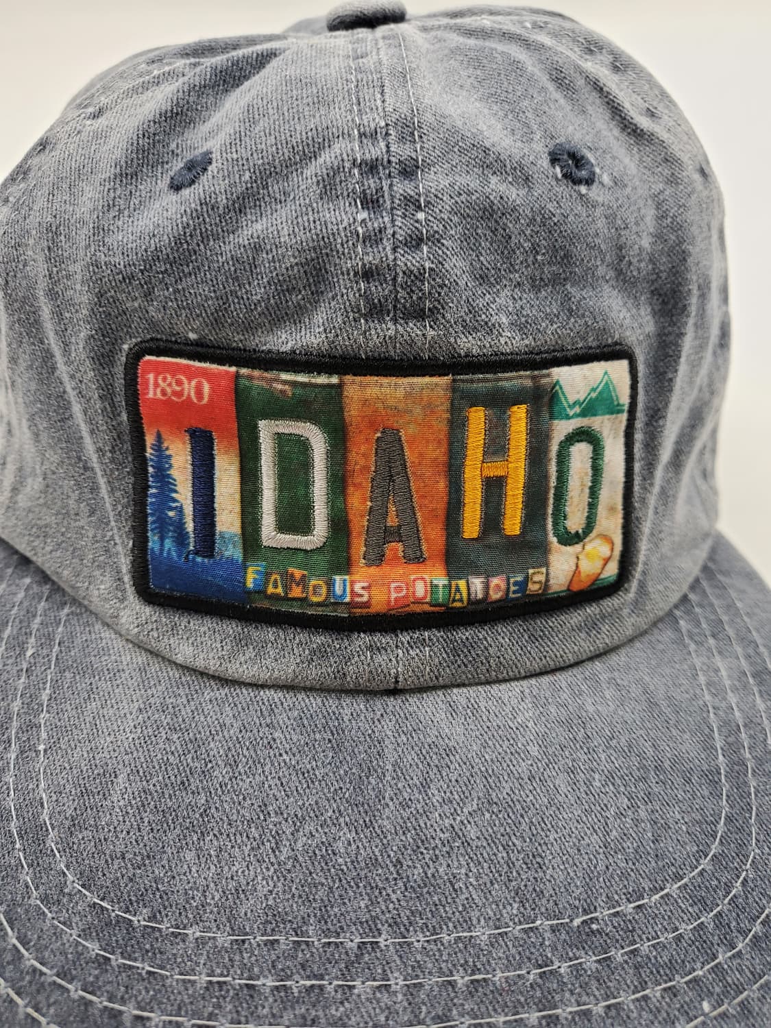 빈티지 idaho 로고 데님 워싱 볼캡 모자 상품이미지3