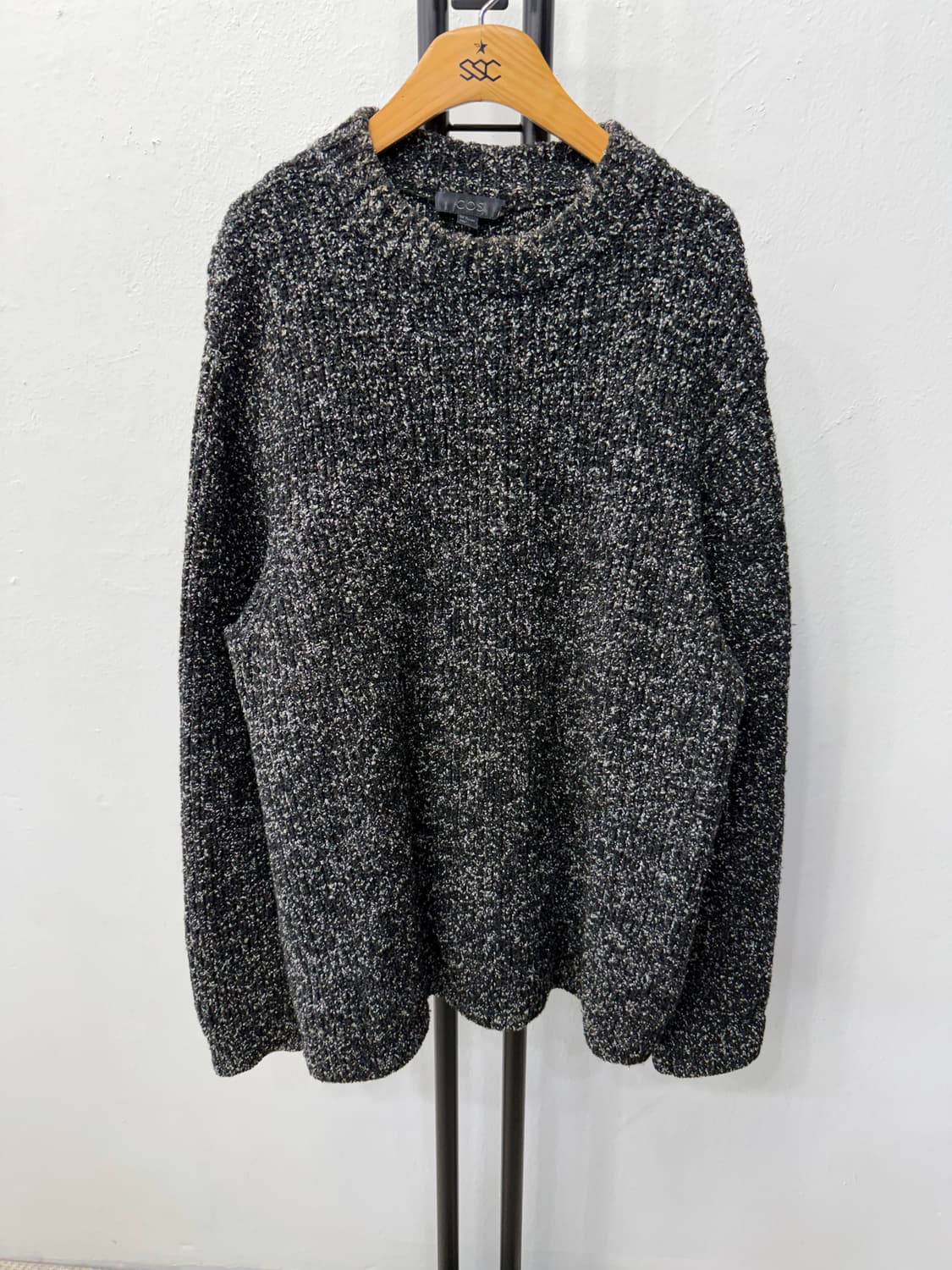 정품) COS 코스 남성 블랙 믹스 니트 스웨터 M 상품이미지1