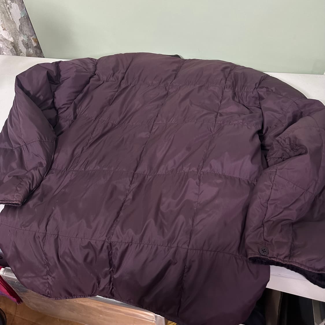 XL 105 YSL 입생로랑 자주 덕다운 패딩점퍼 상품이미지6