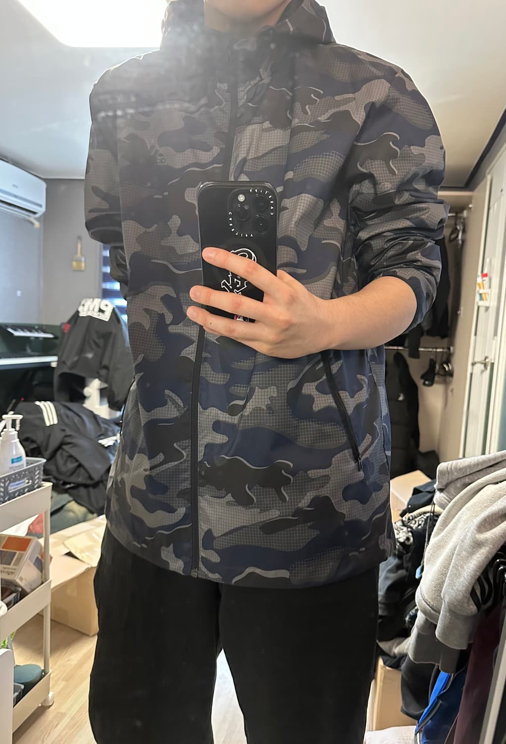 아디다스 카모 바람막이 XL 상품이미지1