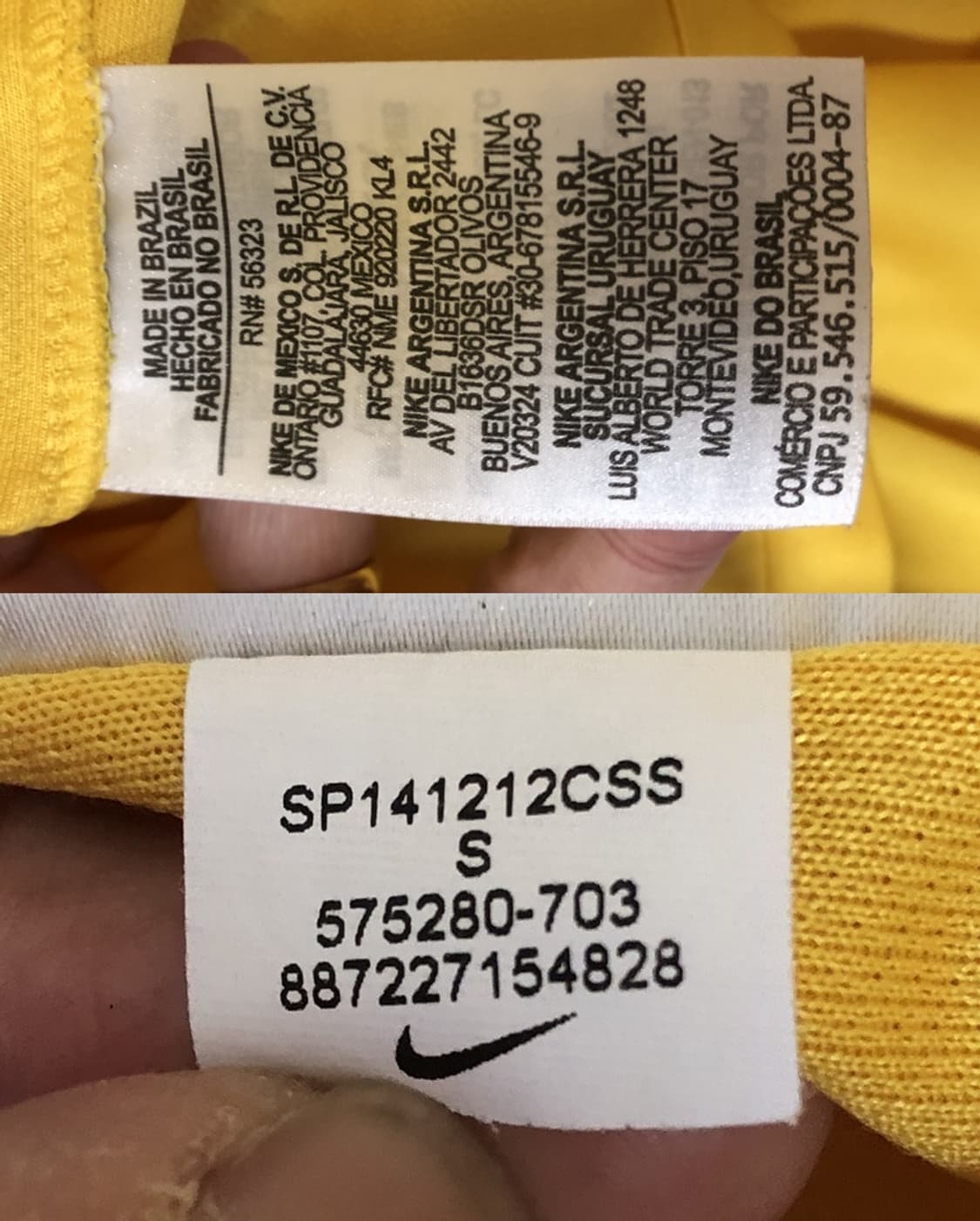 나이키 14-15 브라질축구국대 홈유니폼/져지 S(해외) 상품이미지9