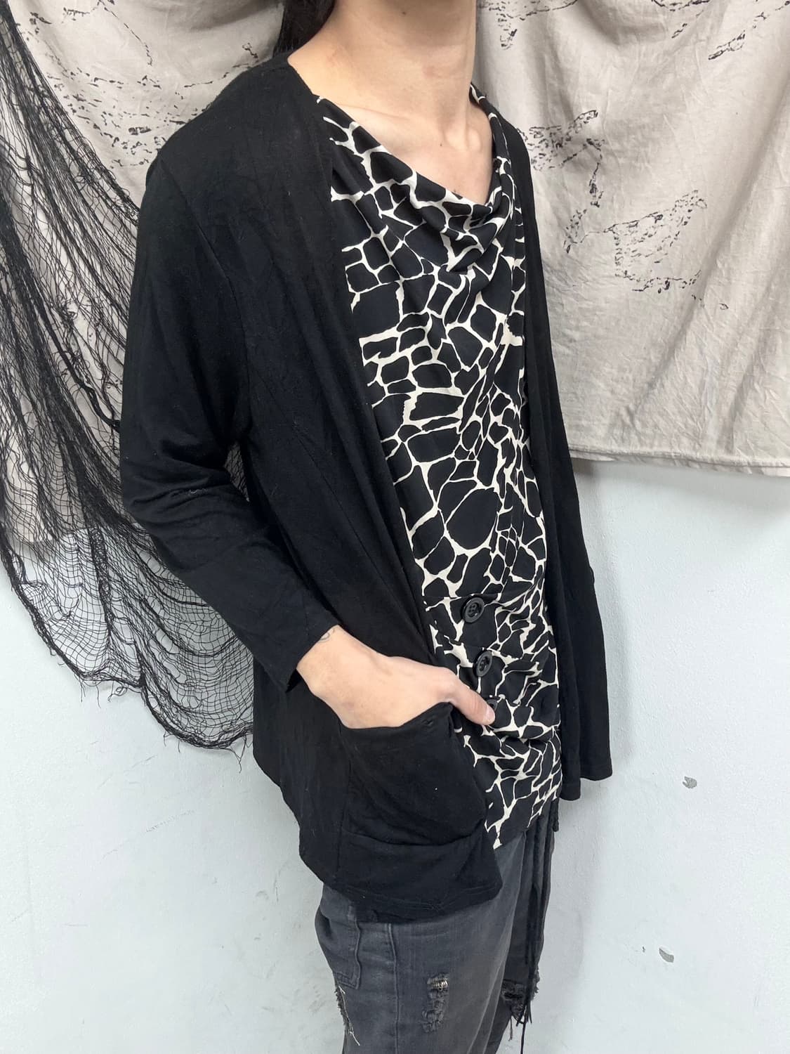 [VKEI]Rare Design Black Layered Sleeve 상품이미지8