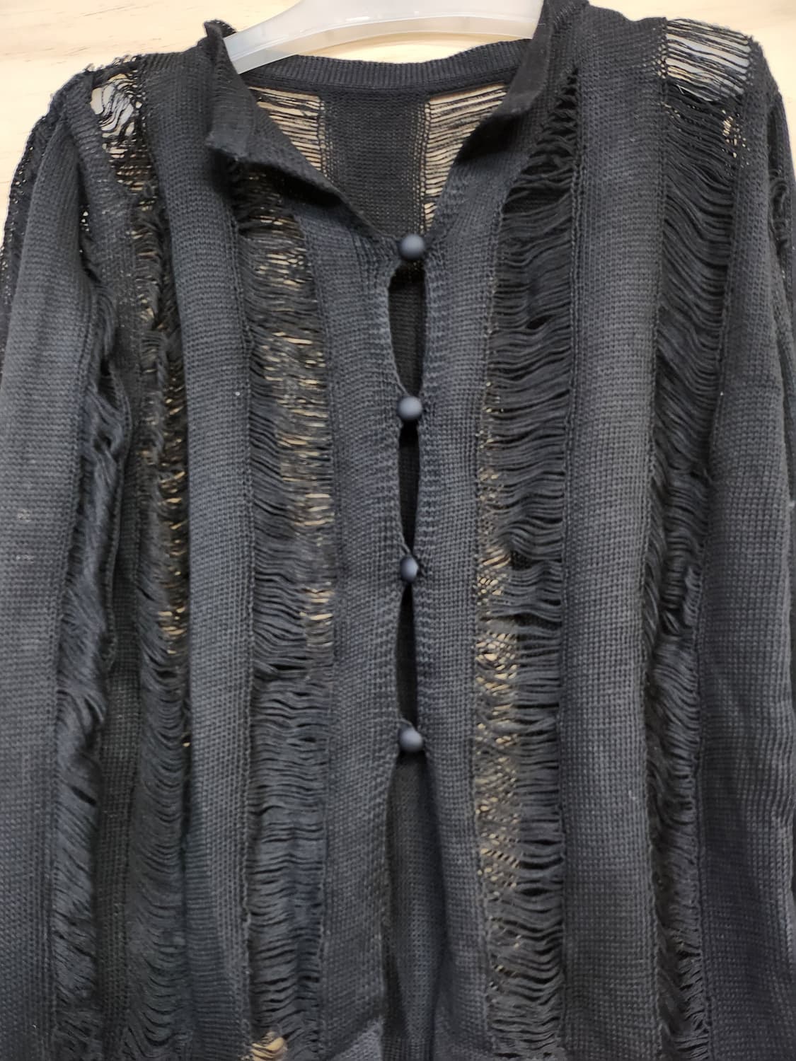 521) 여성 데미지 니트 가디건 상품이미지3