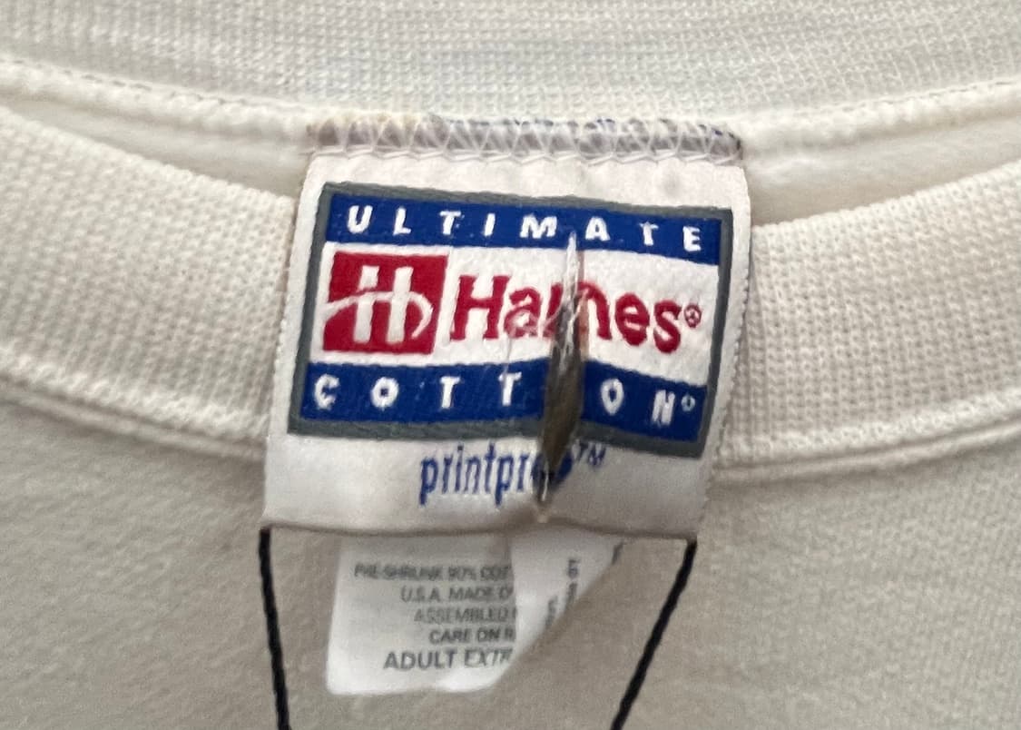 90s hanes Los Alamitos 화이트 맨투맨 티셔츠 상품이미지6