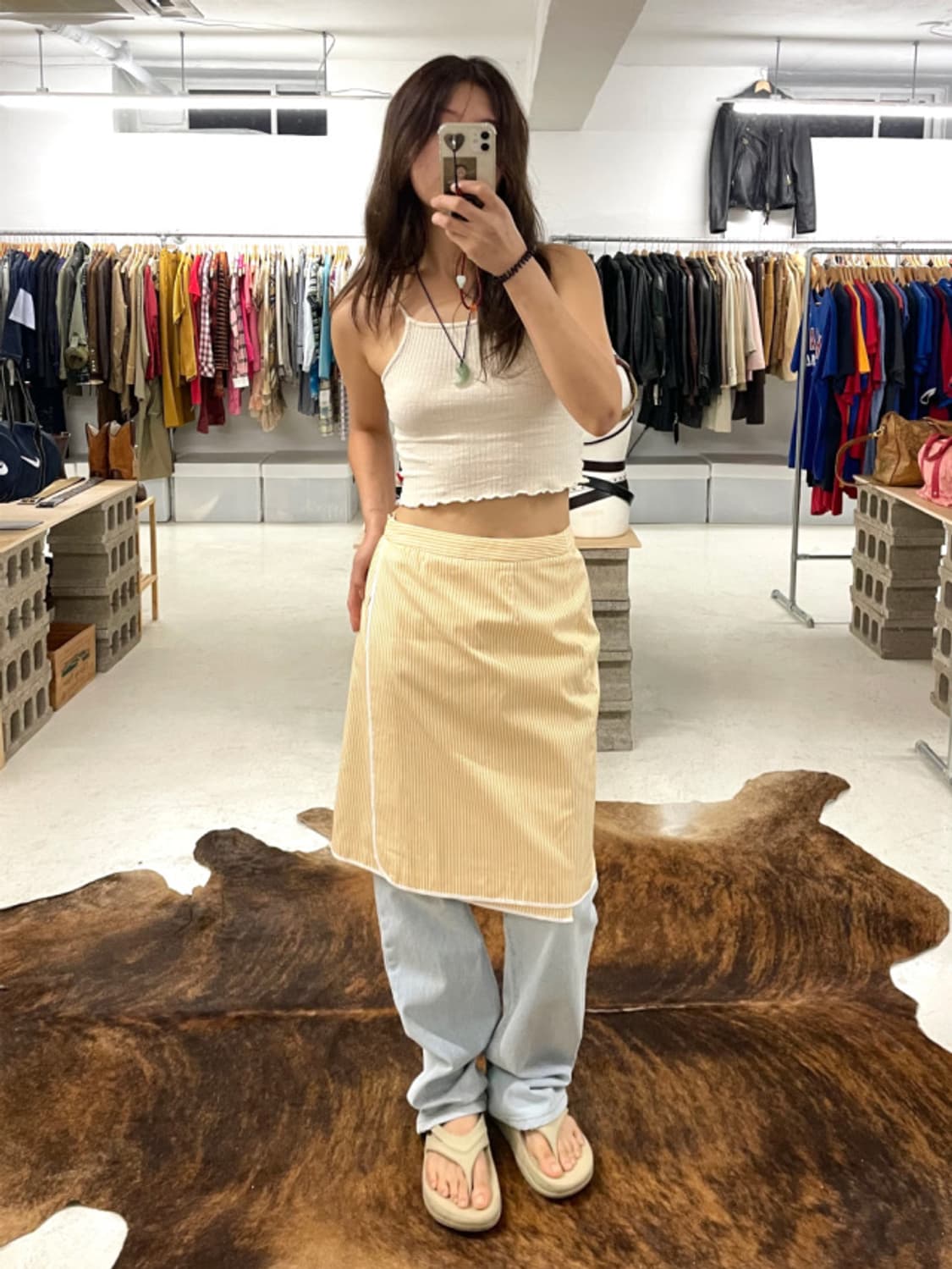 BROOKS BROTHERS belted wrap skirt 상품이미지9