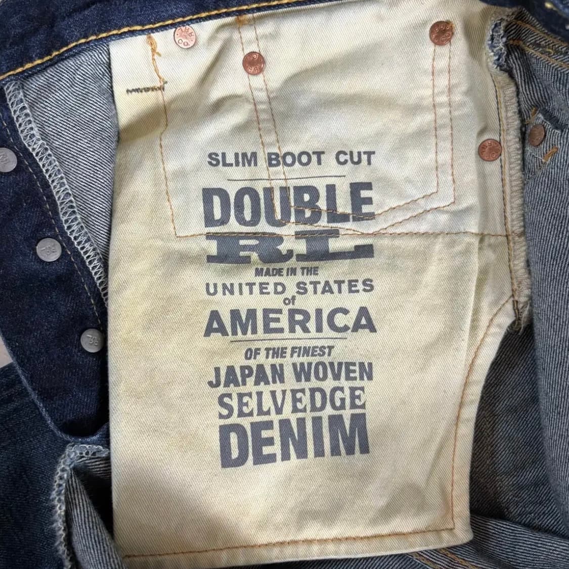 Rrl 슬림 부츠컷 셀비지 데님 상품이미지7
