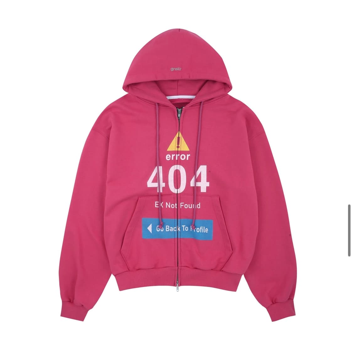 그레일즈 404 에러 후드집업 핑크 상품이미지1
