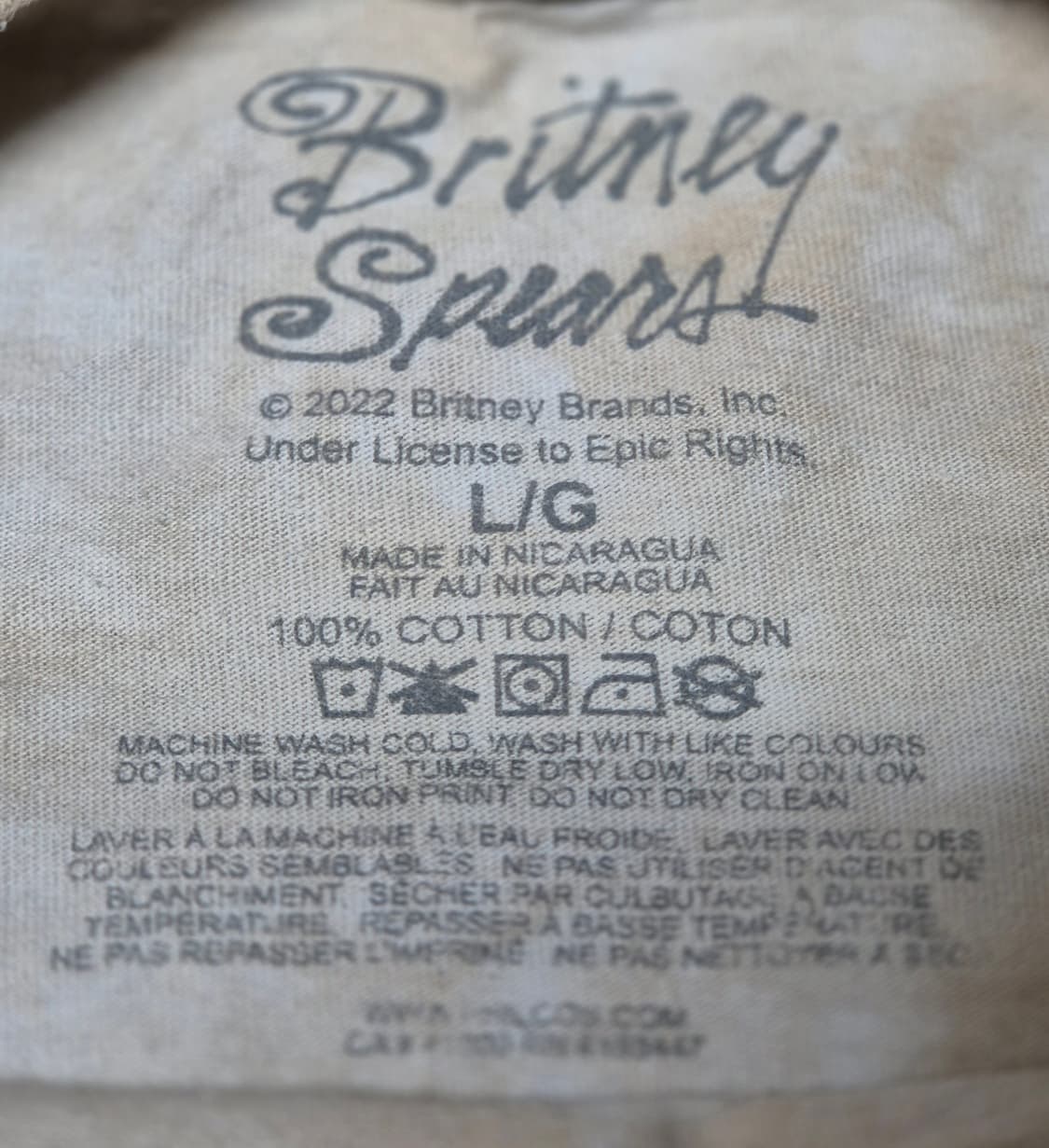 [L] 브리트니 스피어스 오피셜 티셔츠 -173 상품이미지4