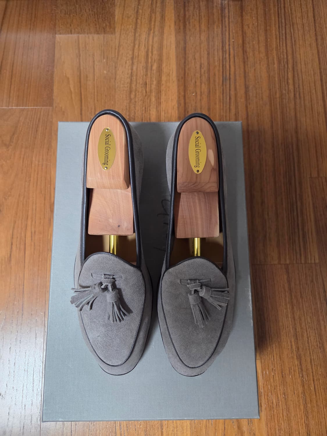 Baudoin & Lange 그레이 스웨이드 태슬 로퍼[새상품] 상품이미지2