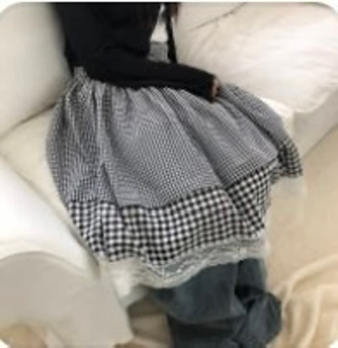 벤딩 체크 캉캉 스커트 상품이미지1