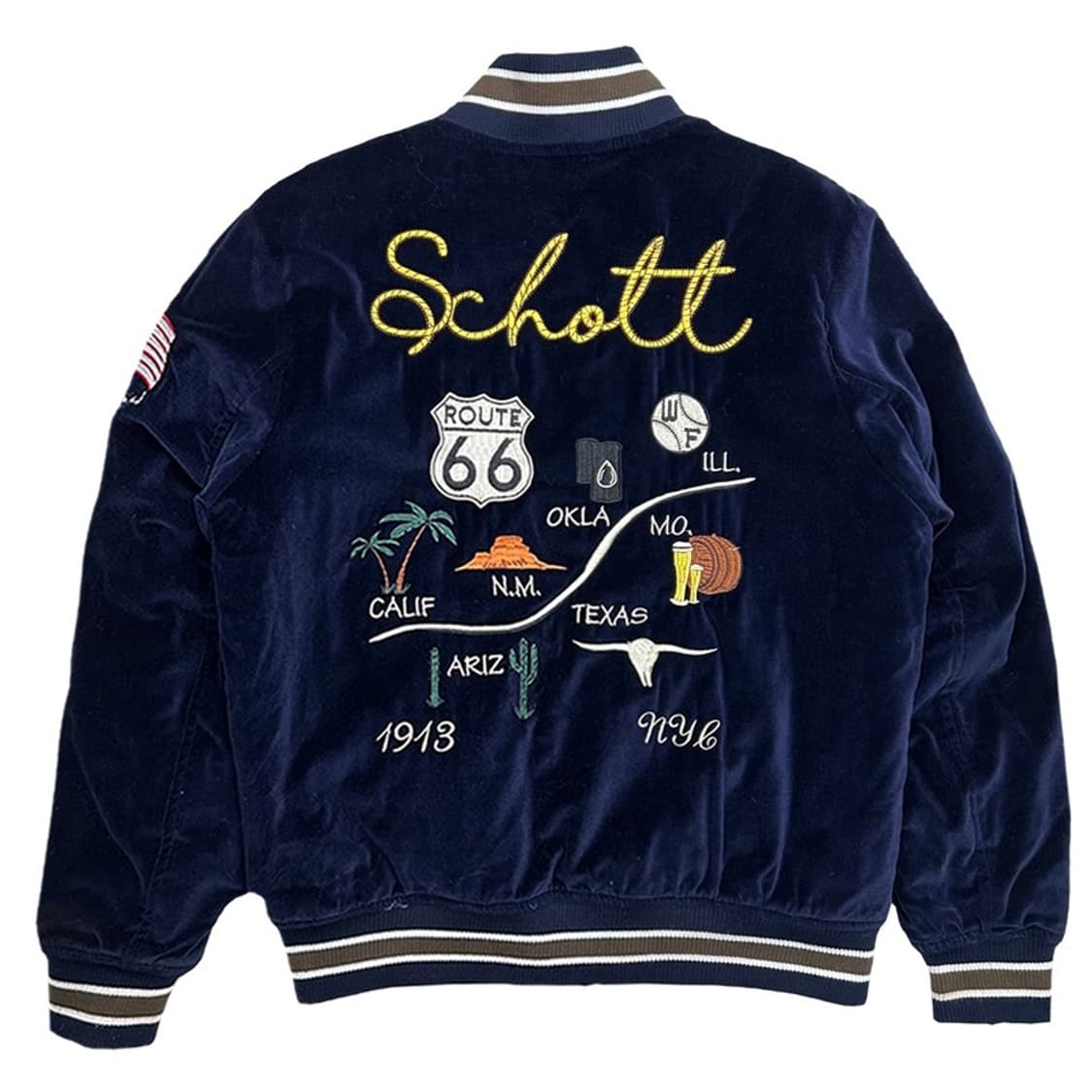 쇼트 루트 66 벨벳 수베니어 자켓 L 상품이미지8