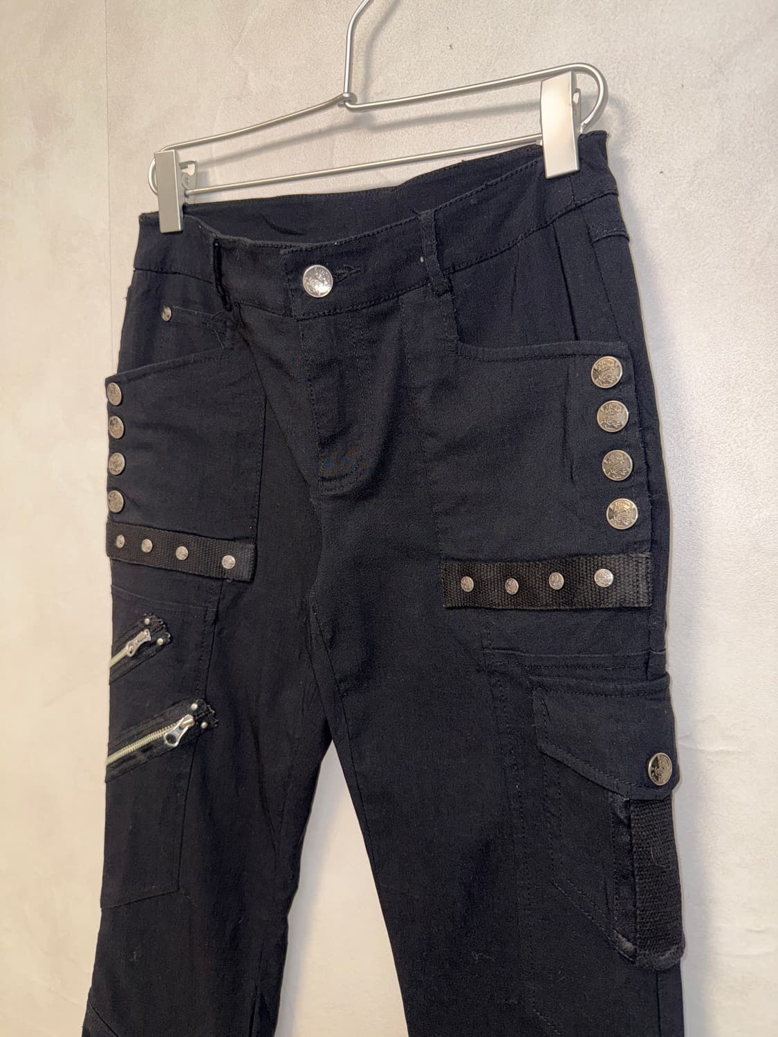 Ozz Croce black zipper bootscut pants 상품이미지2