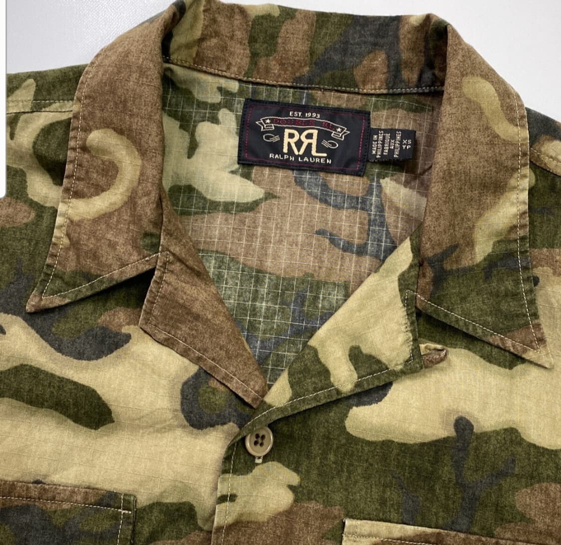 더블알엘 RRL 밀리터리 카모 셔츠 XS 상품이미지3