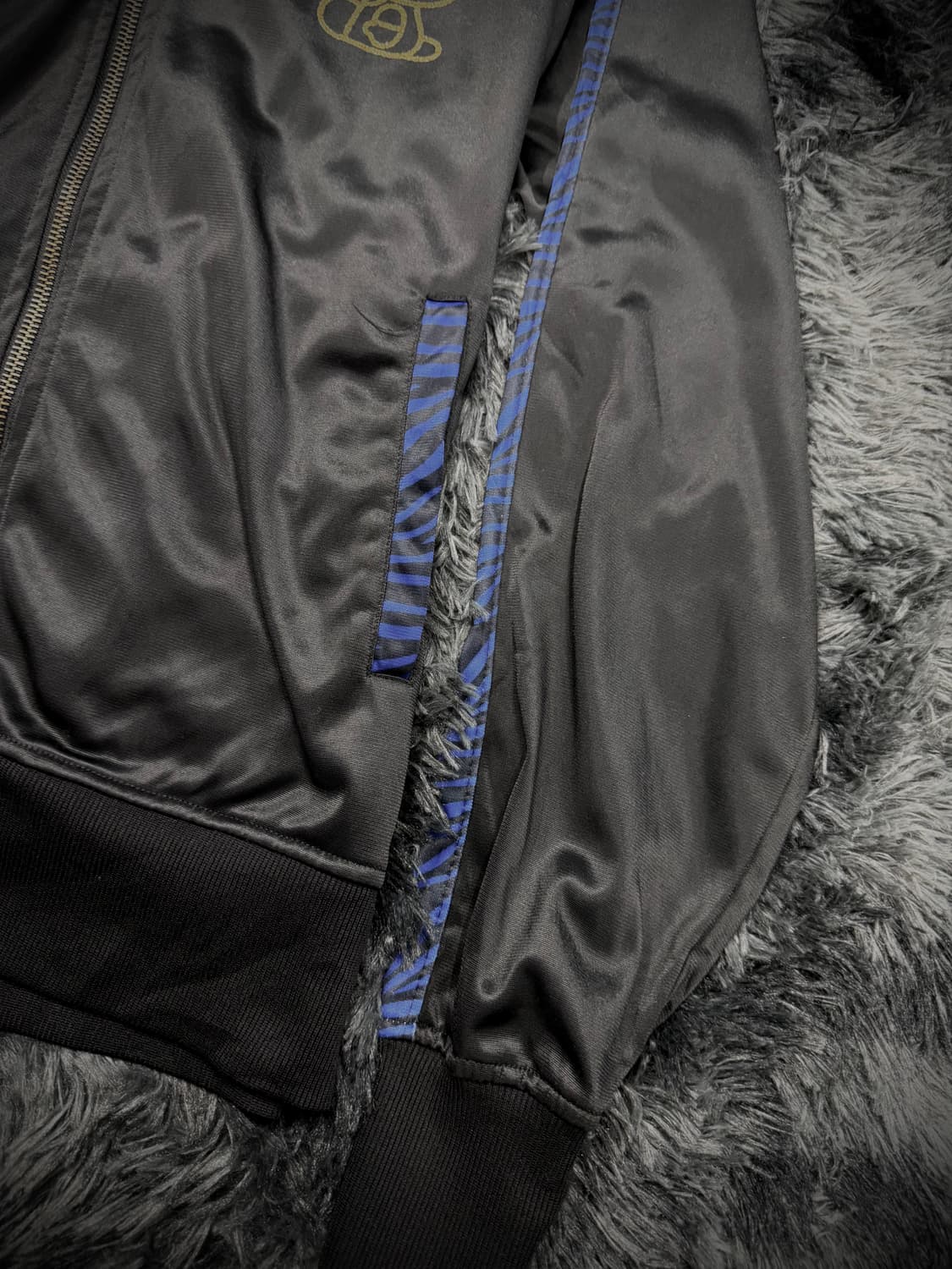 Hello Kitty 골드 글리터 헬로키티 프린팅 블루호피 후드져지 상품이미지4