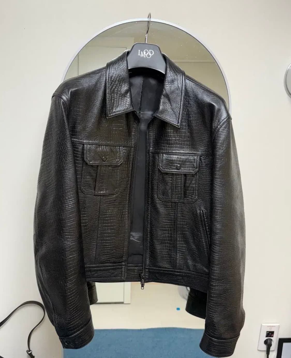 엘무드 카이만 레더 트러커 자켓 [46] 상품이미지1