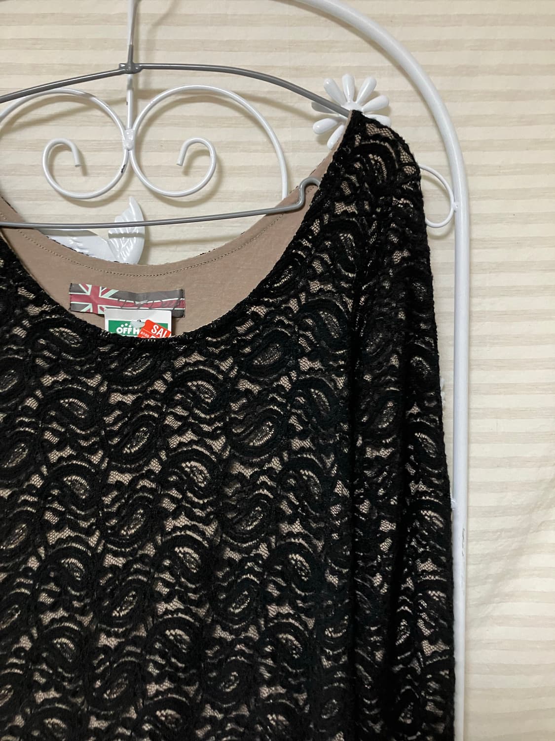 블랙 시스루 레이스 원피스 597  상품이미지4