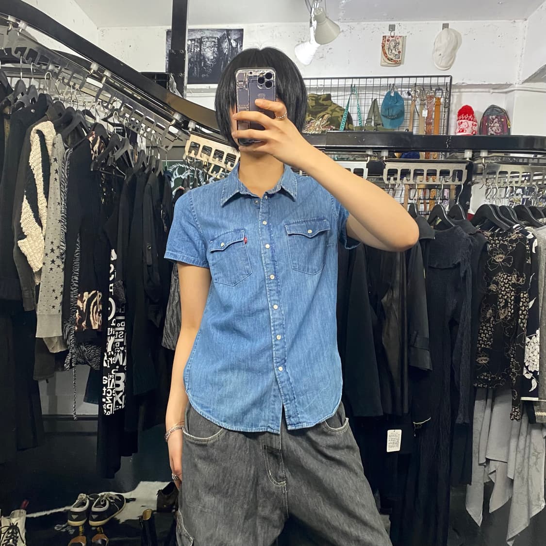 Levi’s 웨스턴 데님 반팔셔츠 상품이미지1