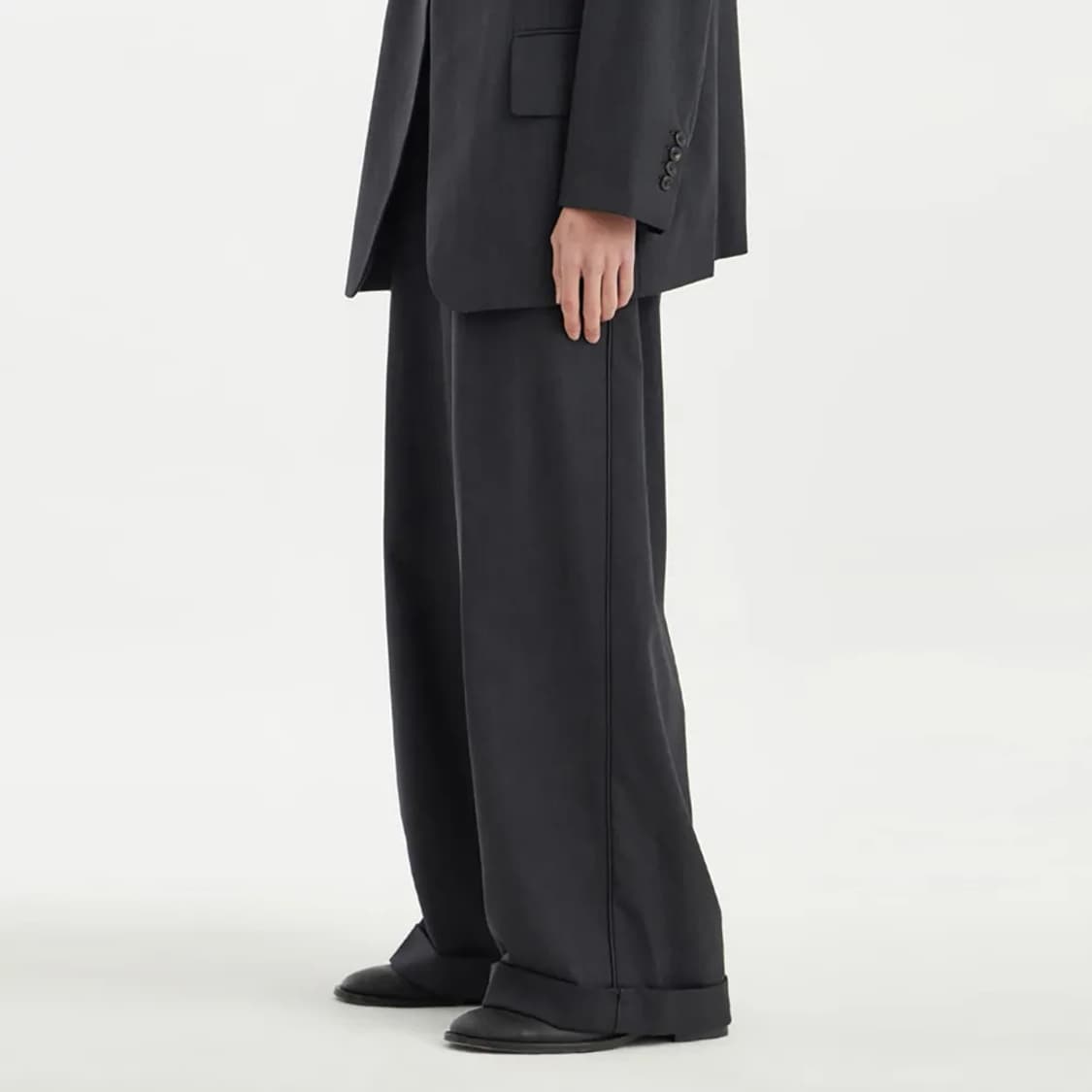 유스 youth leather trim 와이드 팬츠 M 상품이미지1